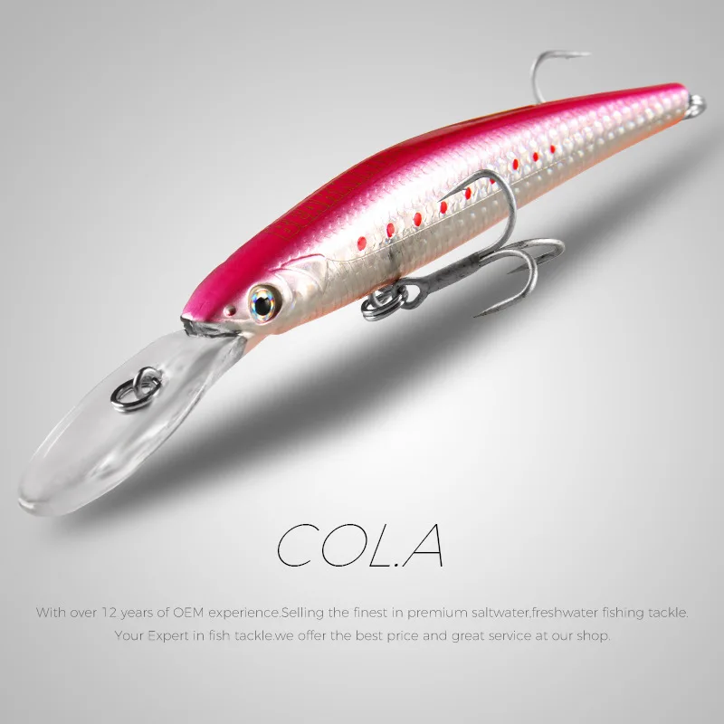 BEARKING Top Hard Baits Kunstaas 120mm 22g lange casting minnow Wobblers duik Diepte 6-10ft Bass Pike