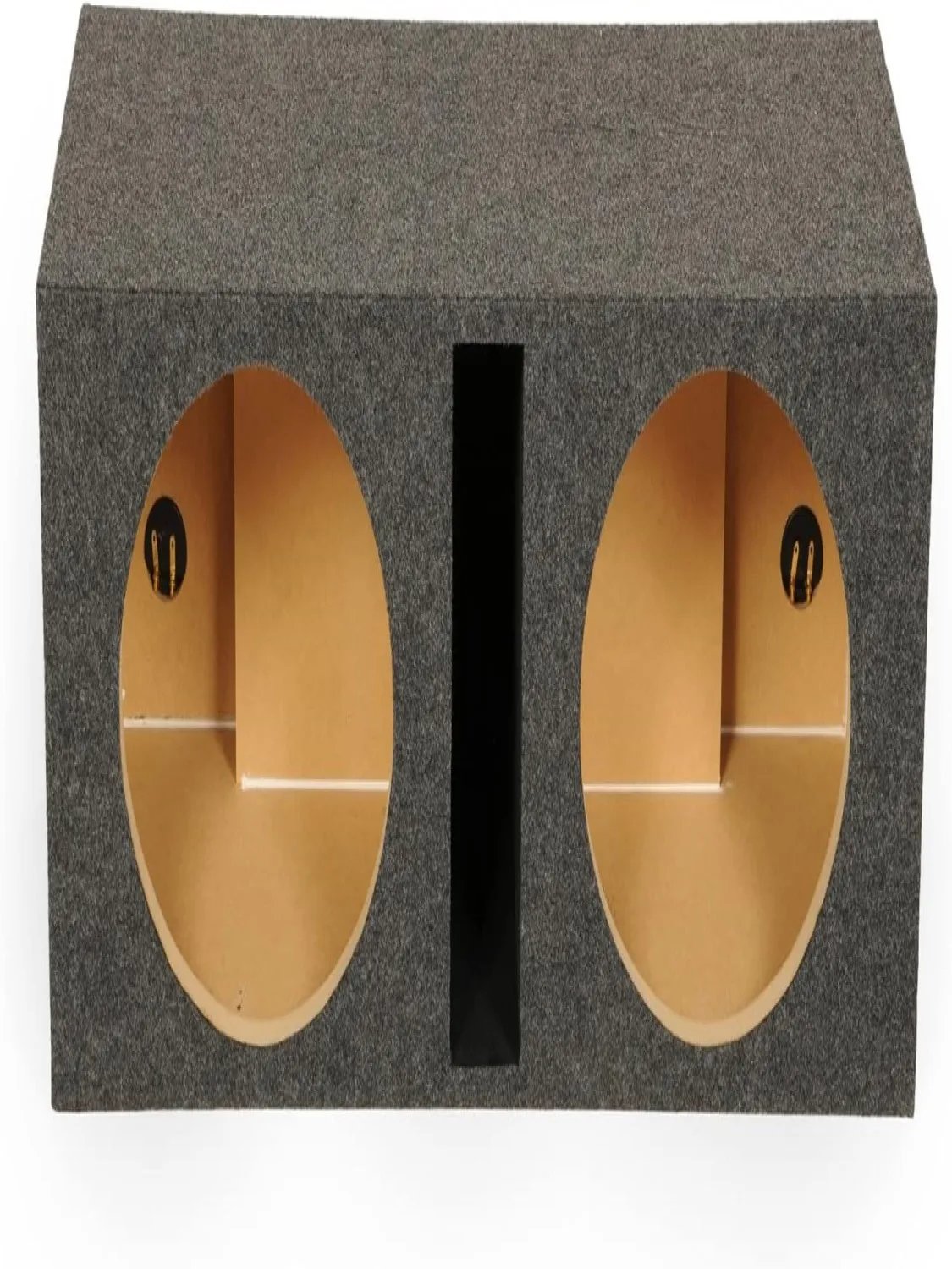 Caixas do cerco do subwoofer com ventilação compartilhada do porto do entalhe, QBASS Dual, 12 Polegada, resistente, material do MDF, áudio do carro, ventilação do carro