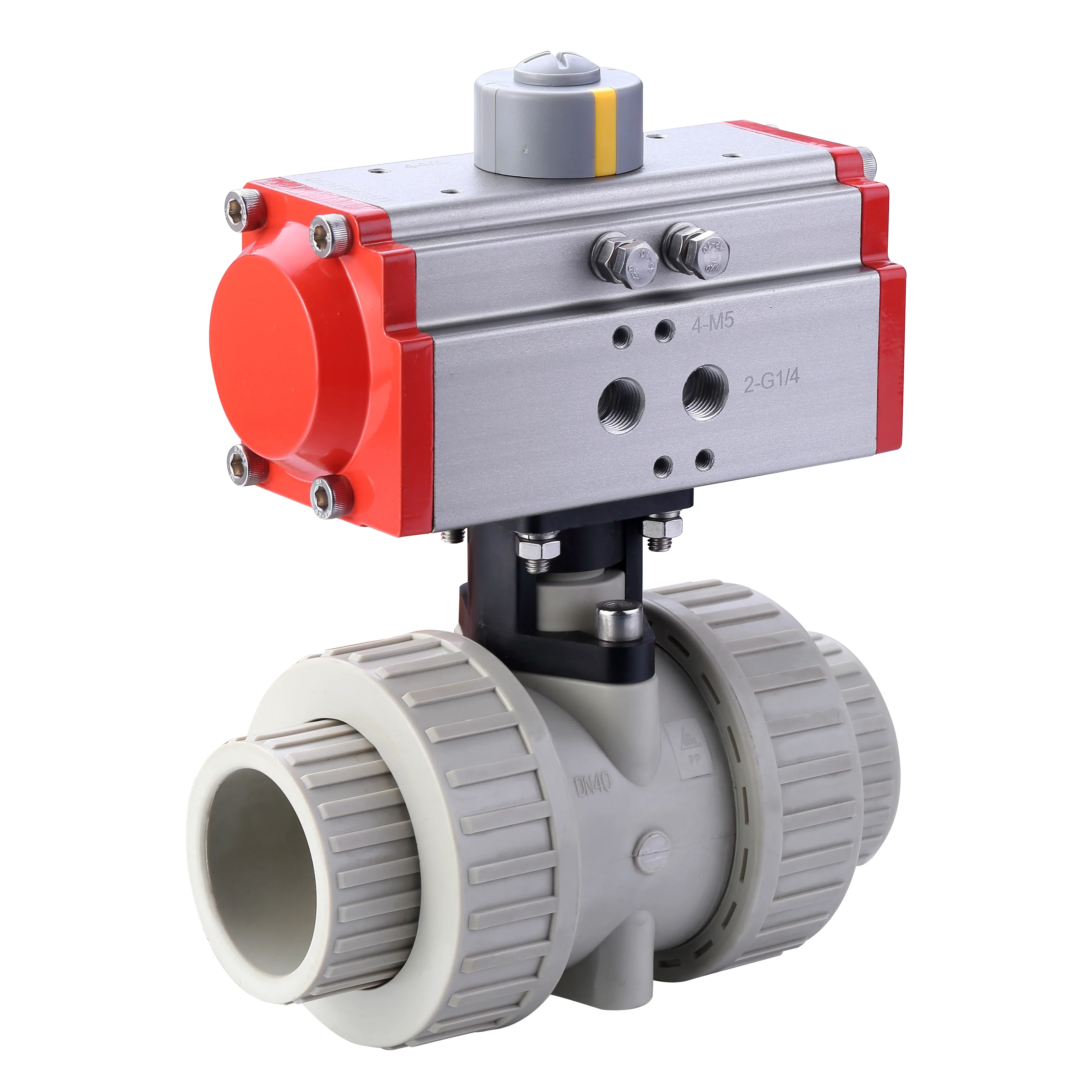 

High Quality PVC Plastic Quick Installation 2 Way Ball Valve 2 Way 3 Way Plastic PVC Pneumatic Ball Valve