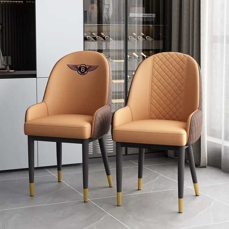 

Dining chair, light luxury modern Bentley minimalist chair, negotiation leisure reception high-end backrest chair