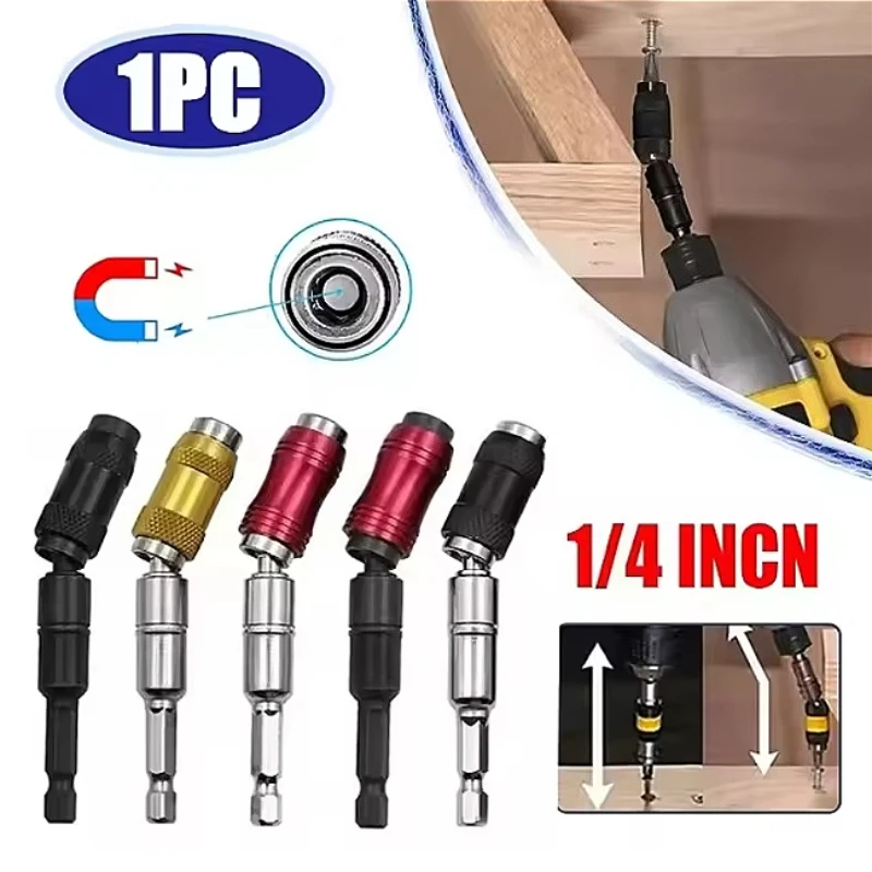 

1/4 "Hex Magnetic Ring Screwdriver Bits Drill 0-20° Extension Rod Quick Change Holder Drive Guide Screw Drill Tip Hand Tools