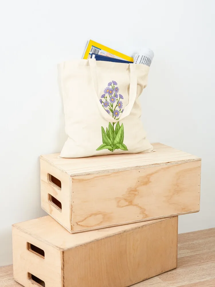 Sky Blue Aster Tote Bag tote bags cloth bags shopper bag women canvas Custom bag Lady bags