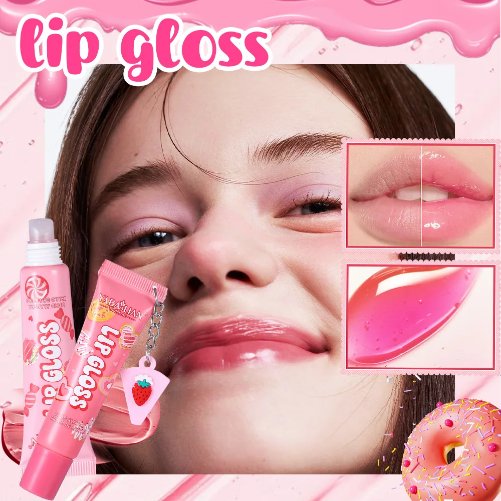 6 Colors Random Hair Moisturizing Fruit Scent Lip Gloss Long-Lasting Waterproof Liquid Lipstick Makeup Valentine's Day Gift view 4