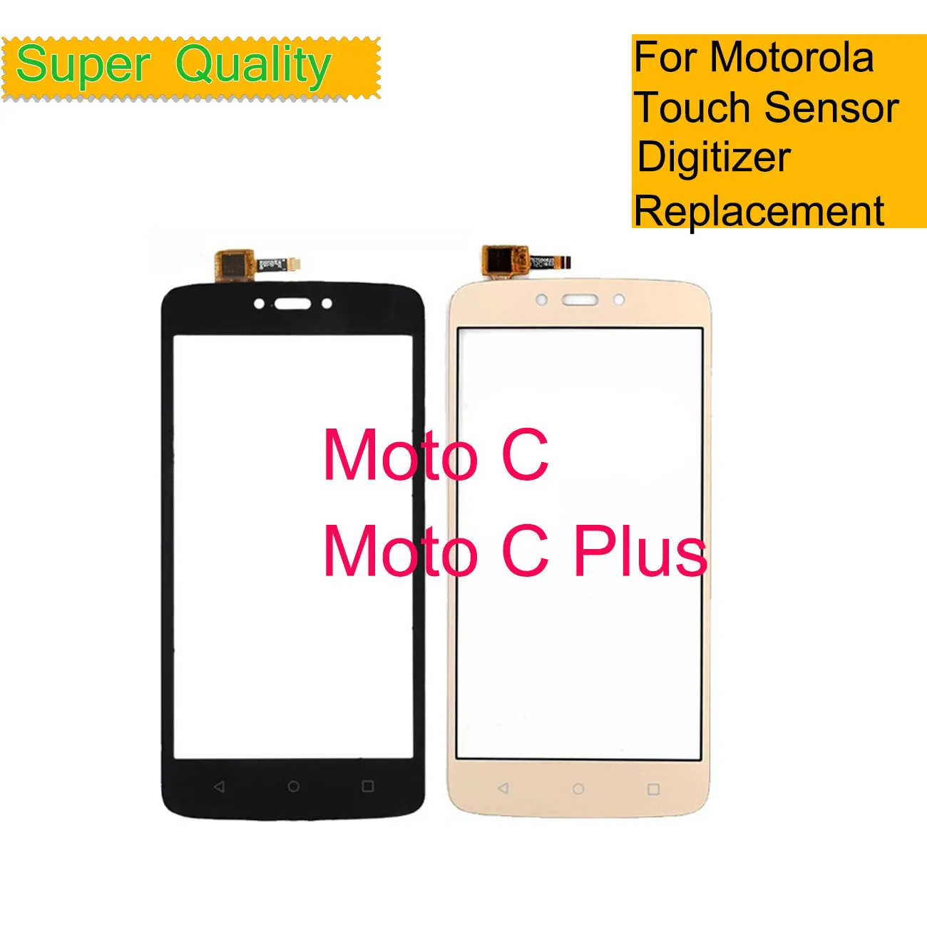 

10Pcs/Lot For Motorola Moto C Plus Touch Screen Digitizer Front Outer Glass For Moto C Touch Panel Sensor