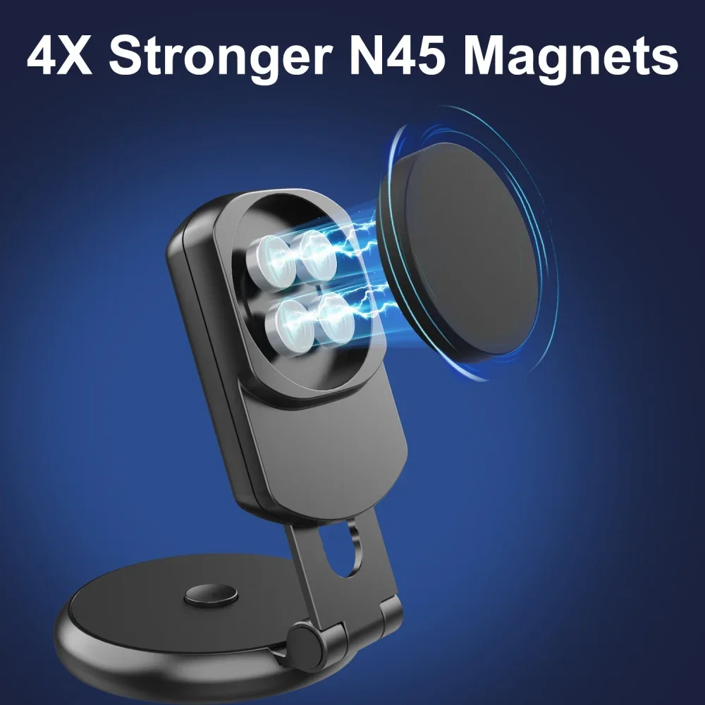 

Magnetism Phone Holder Universal Rotatable Adjustable Cell Phone Holder Desktop Phone Bracket Fit For Car Navigation