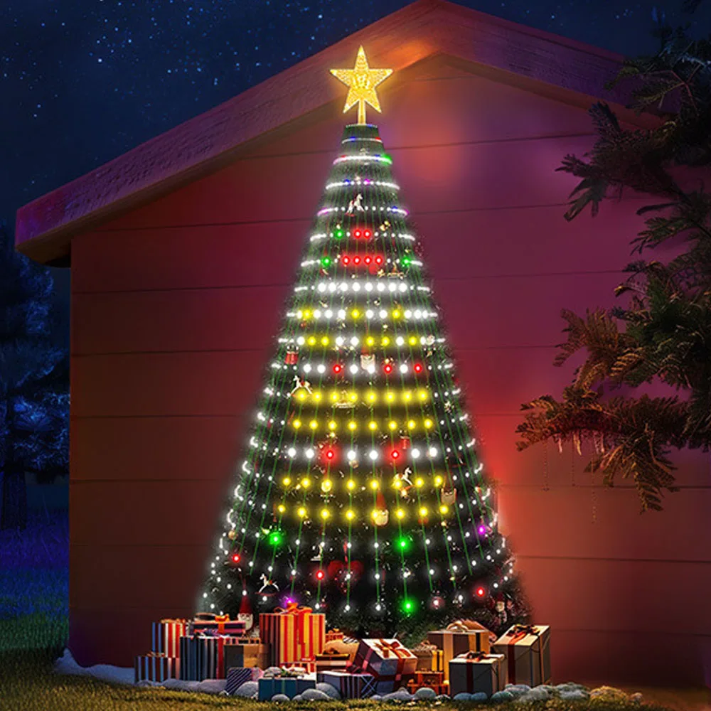 2.1M LED Kerstboom Decoratief Licht Intelligente IDeal LED APP Toepassing Controle DIY Lmage Light String voor snelle verzending