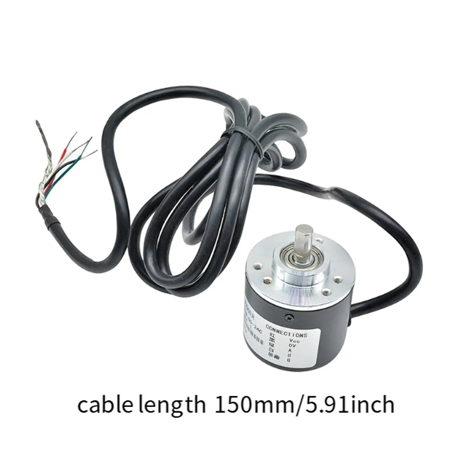 Incremental Rotary 2-phases 600P/R Length Measure Multipurpose Small Size 6mm Shaft 5V-24V for Student Robot
