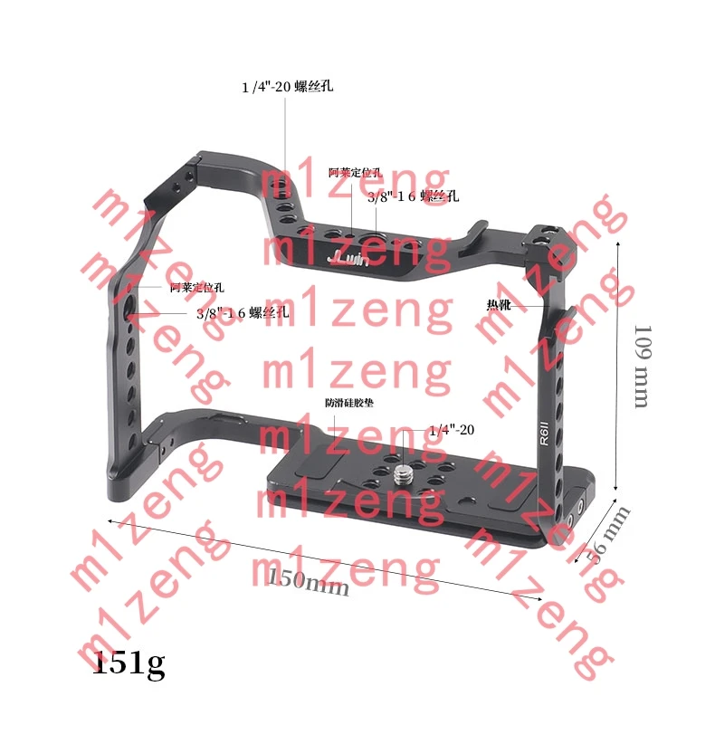 

Кронштейн-держатель R6II Alloy Rabbit Cage Rig Handle Film Arm для стабилизации камеры Canon EOS R6II, EOS R6 MarkII, R6III на штативе