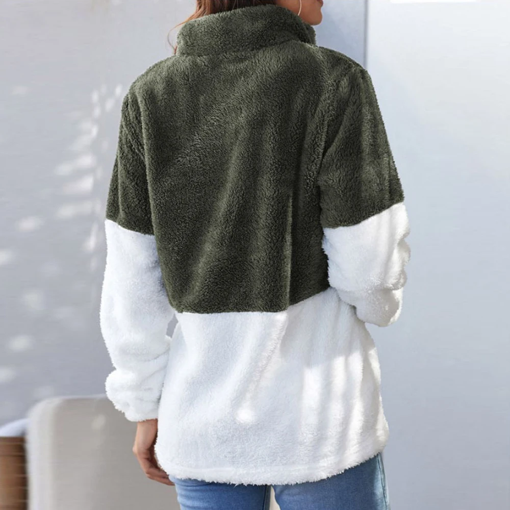 Plush Pullover Turtleneck Sweater Coat Women Tops 2023 Autumn Winter Fashion Korean Outerwear Overcoat Female Clothing Jacket