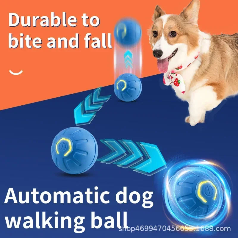 Cross-border new product electric attractive force intelligent jumping ball bite-resistant interactive cat and dog toy rolling b