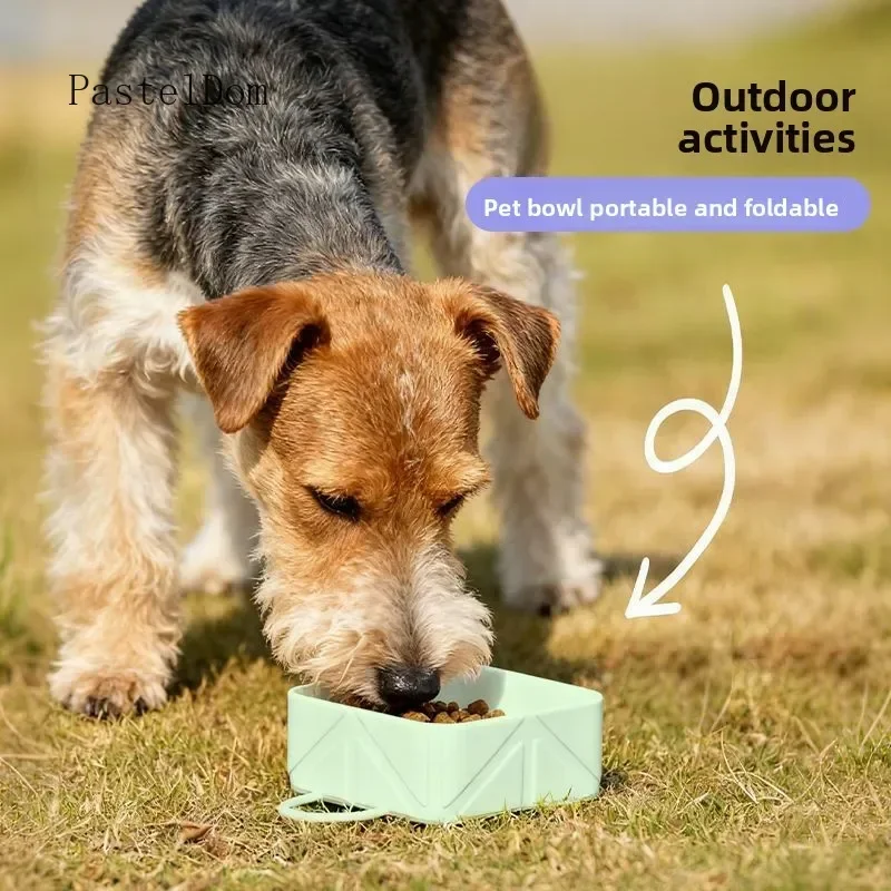 Giveaways Portable Foldable Silicone Pet Bowl, Outdoor Travel Dog Cat Feeder, Water and Food Bowl