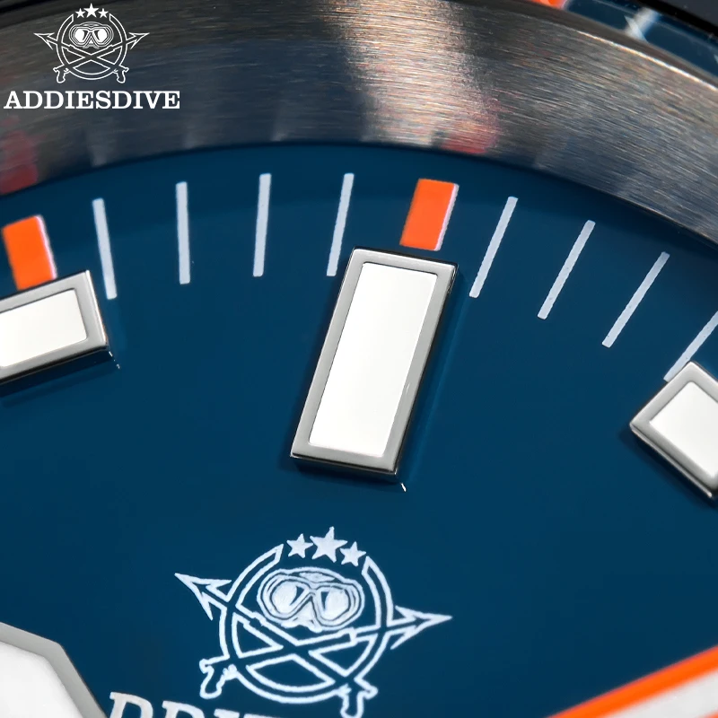 ADDIESDIVE Luxury Men's Automatic Watch Stainless Steel Ceramic Bezel AD2081 Male Watches Waterproof Luminous Mechanical Watch