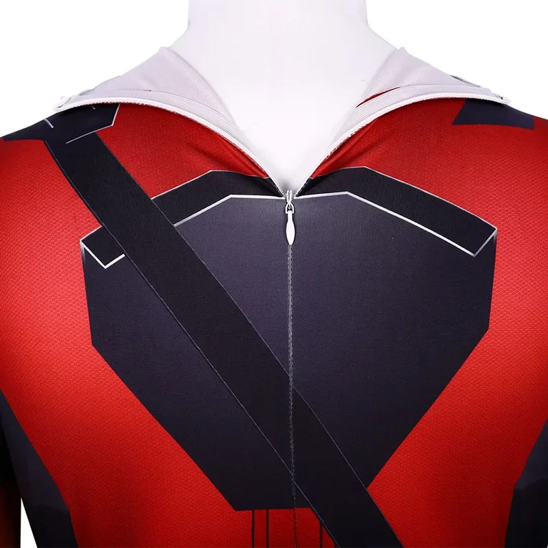 SN55Movie Deadpool 3 Full Body Costume with Mask for Men Women Zentai Superhero 3D Print Jumpsuit Halloween Carnival Costume$@1w