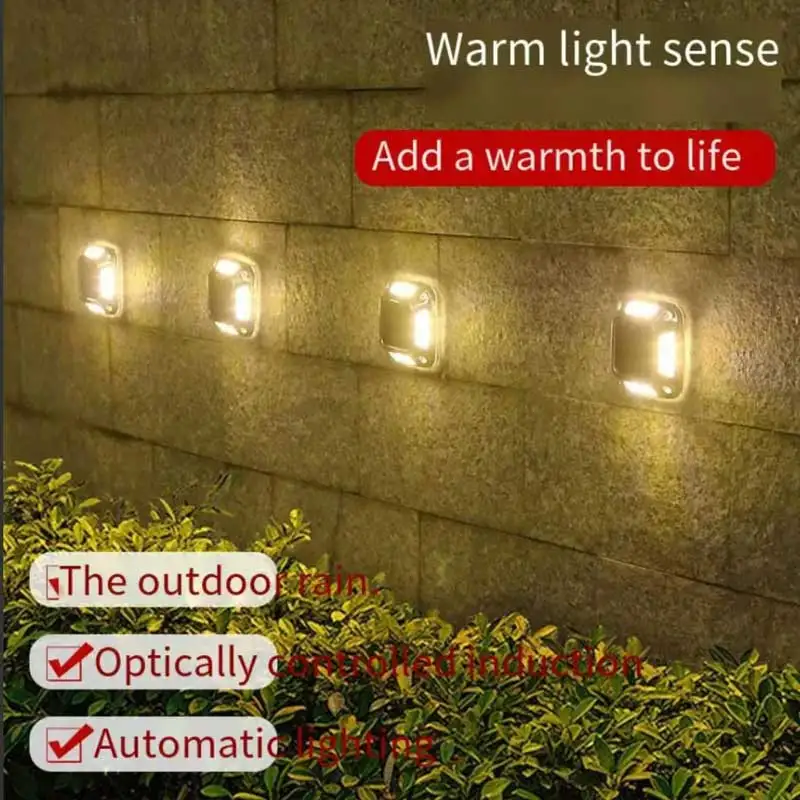 

Solar wall lights for outdoor courtyard garden decoration, lawn lights for villa landscape, column headlights, waterproof floor