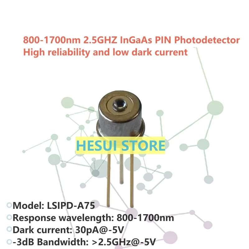 LSIPD-A75 800-1700nm 2.5GHZ InGaAs PIN Photodetector Photodiode Fiber Coupling