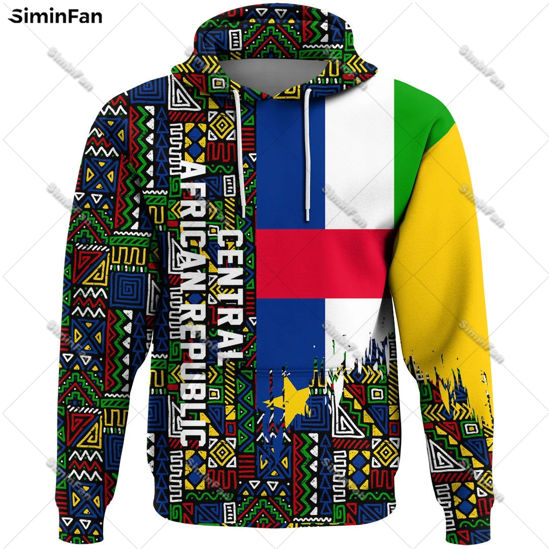 

Central African Republic Coat of Arms Mens Hoodies 3D Printed Hood Pullover Zip Jacket Male Sweatshirt Unisex Outwear Female Top