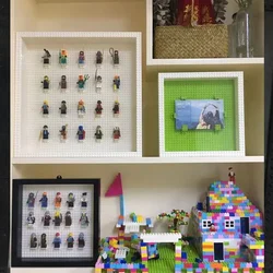 Display and Storage of Block Figures DIY Assembled Small Particle Blocks Photo Frame Home Desktop Decoration Children's Gift MOC