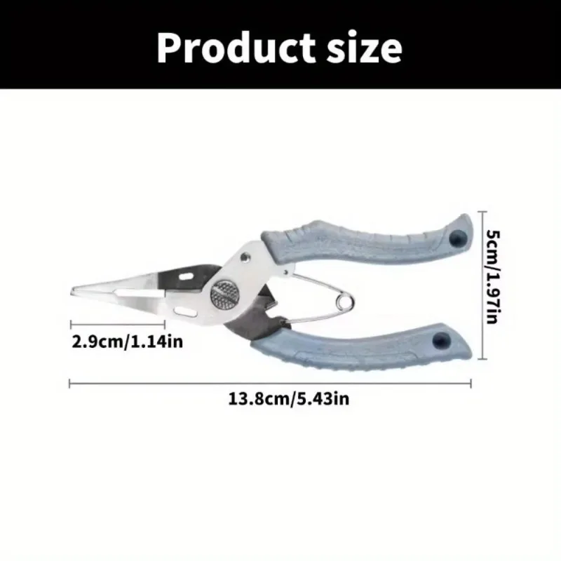 1PC Fishing Pliers Tool for Small Slip Ring of Lures Stainless Steel Fishing Plier Braid Line Cutter Fishing Accessories