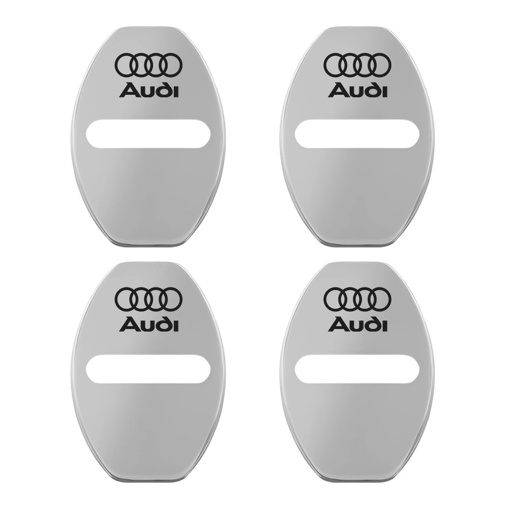 4Pcs Metall Auto Türschloss Dekoration Schützen Abdeckung Für Audi Sline A1 A2 A3 A4 A4L P 8V 8L RS RS3 RS4 RS5 RS6 S1 S2 S3 S4 S5 S6 S7