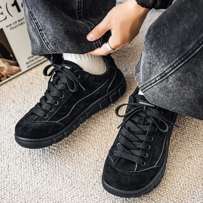 Men Wide Toe Casual Flat Sneakers Wide Width Wide Last Versatile Sports Shoes Soft Sole Commuter Driving Shoes for Daily Walking