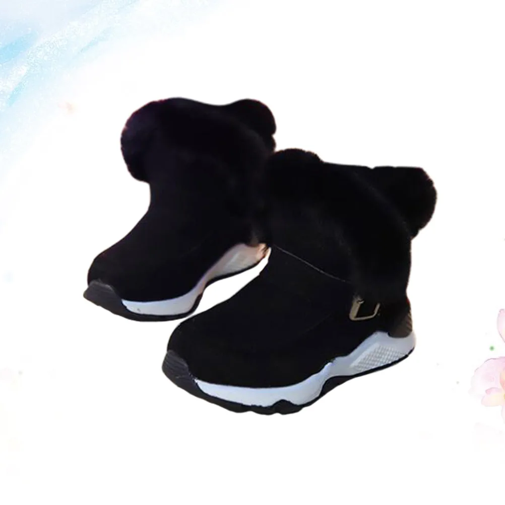 

Add Cotton Snow Boots Girls Child Keep Warm Winter Flat Shoes Outdoor Fashion Comfortable Stylish Anti slip Bottom Design