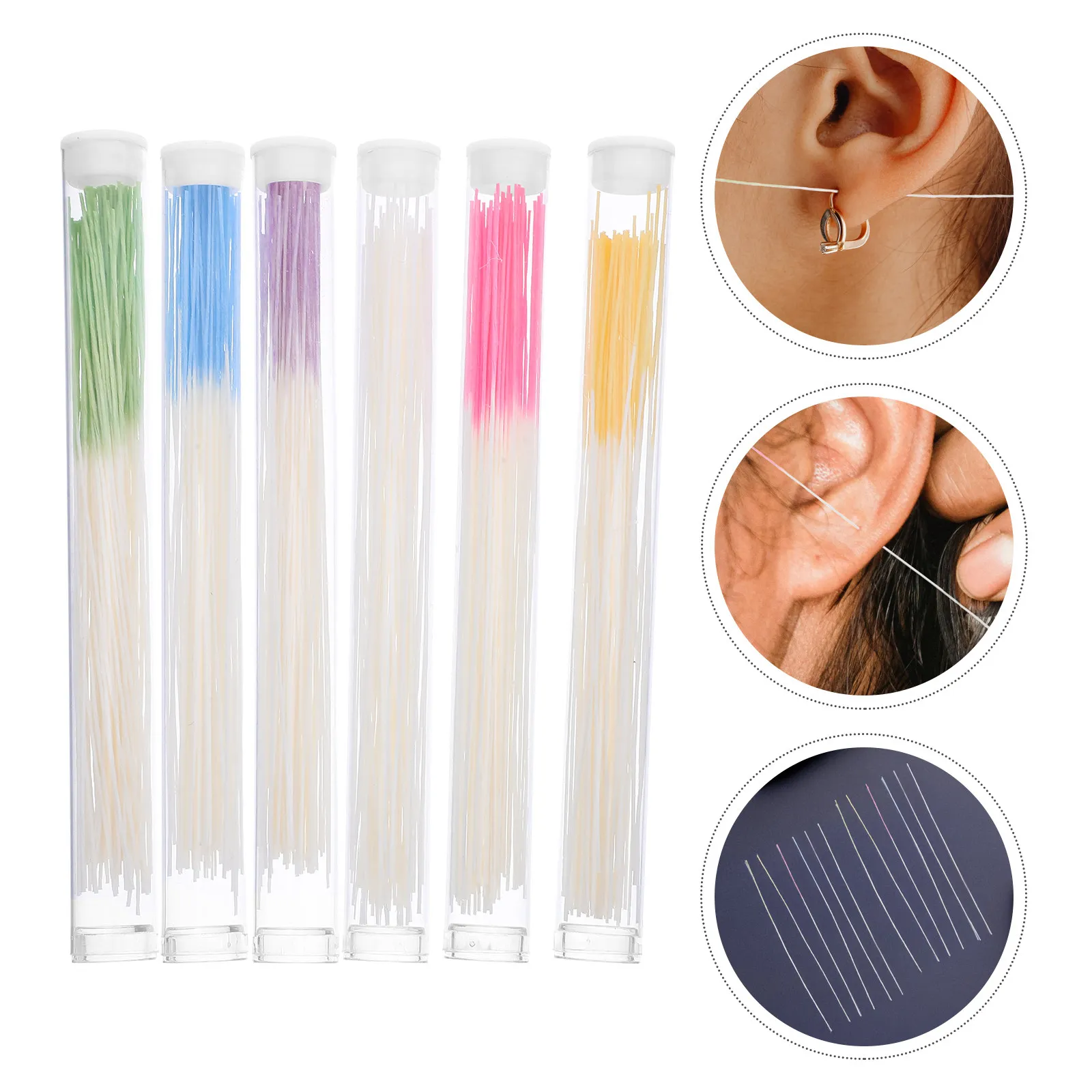 

360 шт. одноразовых нитей для чистки ушных проколов, мягкие нити для ухода после пирсинга, инструмент для удаления грязи из проколов ушей