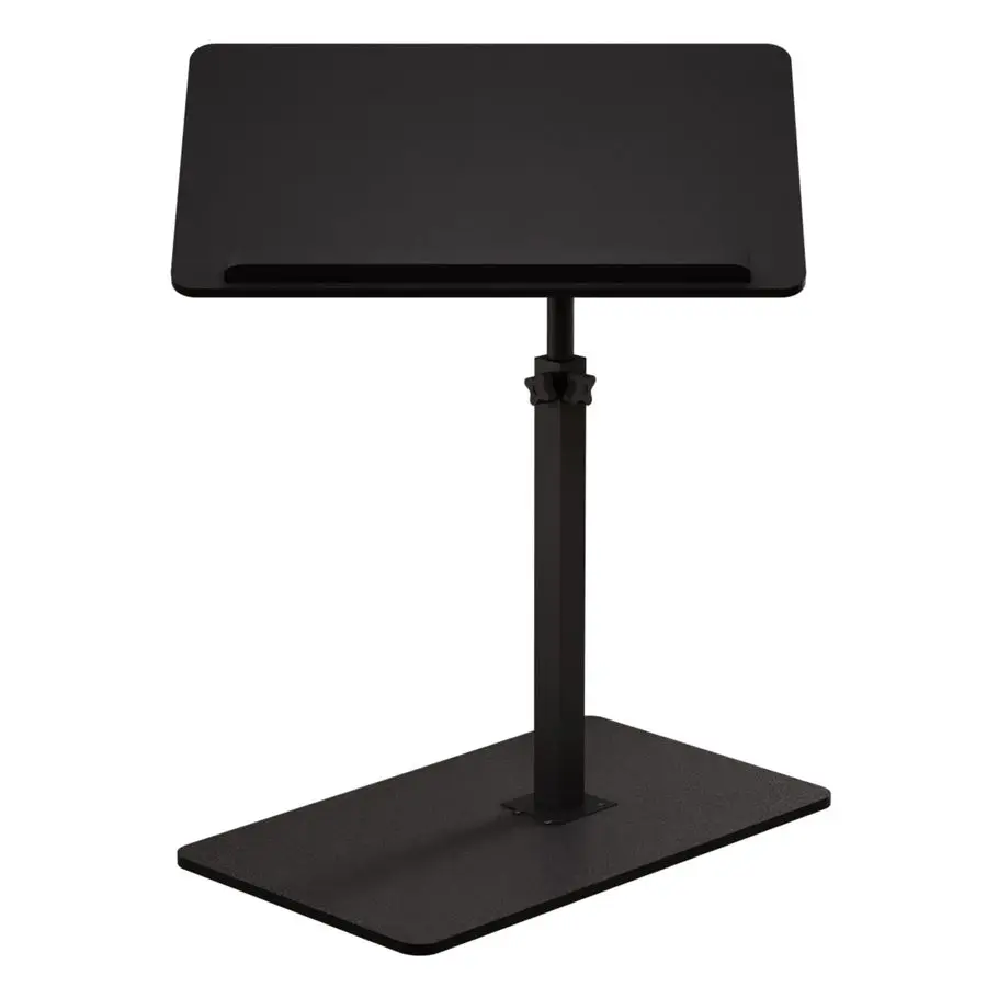 طاولة نهاية على شكل، 20 عرض × 14 لتر، 1731 ارتفاع قابل للتعديل، سطح مكتب دوار وقابل للدوران، طاولة جانبية قابلة للطي للمساحات الصغيرة، خشب الجوز الأسود #1