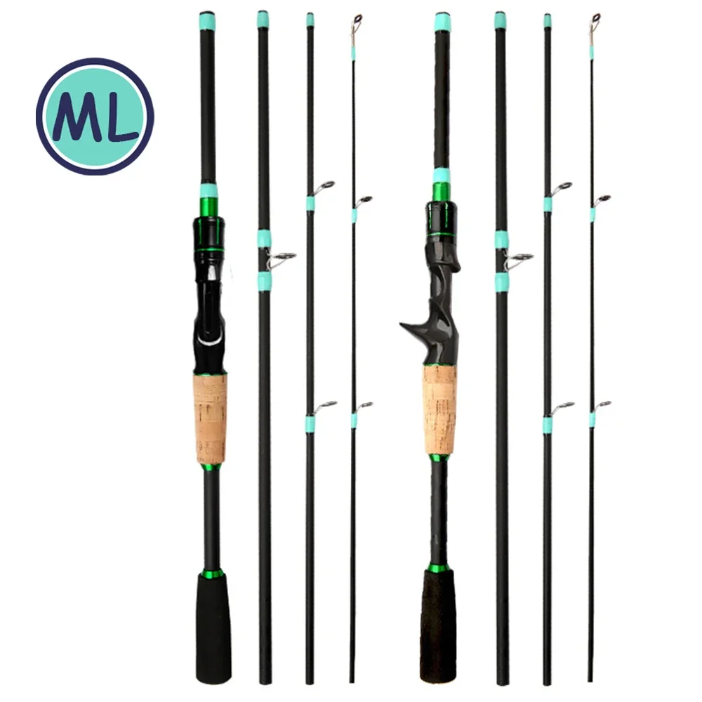 

Lure Fishing Rods 1.8-2.1m 4/5 Section Carbon Fiber Light Spinning Baitcasting Rod ML Action 3.5g-14g Squid Octopus Boat Fishing