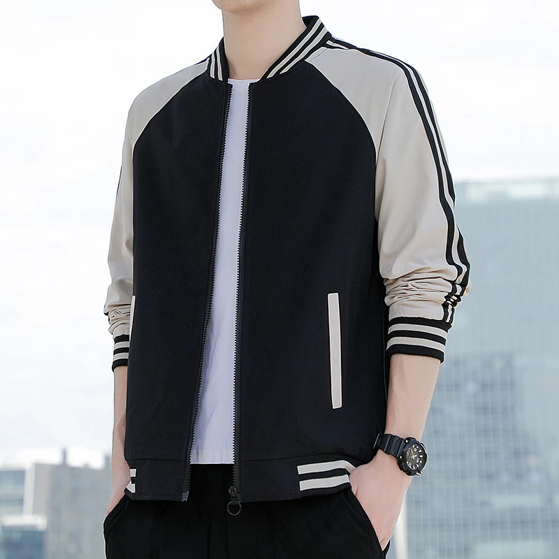 Men's Casual Jacket 2024 Spring and Autumn Outdoor Fashion Line Design Men's Baseball Suit Minimalist Street Men's Coat