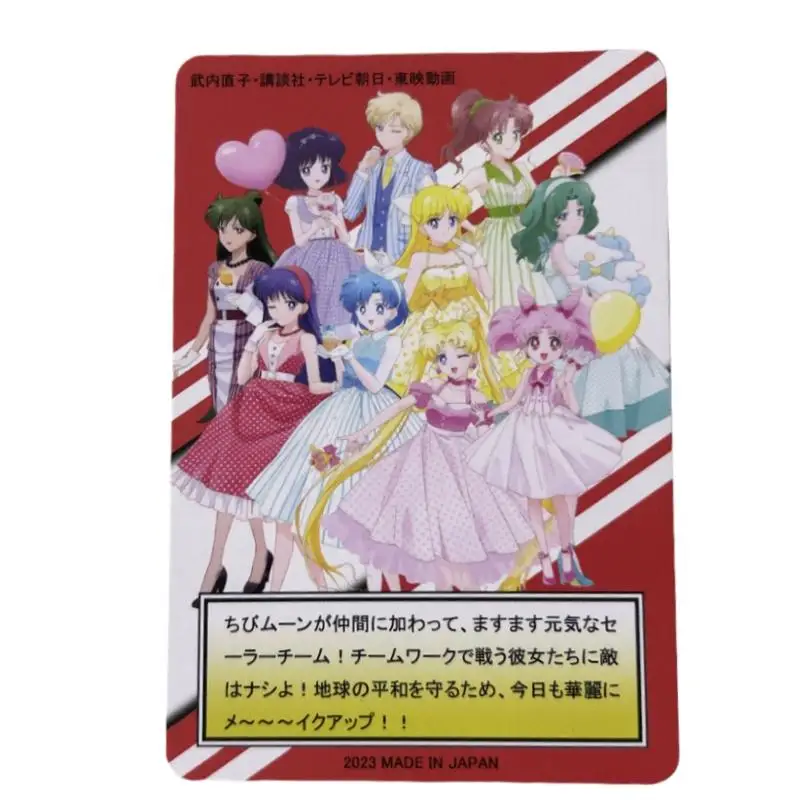 Sailor Moon Flash Card Usagi Tsukino Mizuno Ami Kino Makoto Aino Minako Diy Color 10Pcs Anime Collection Action Toy Figures Gift