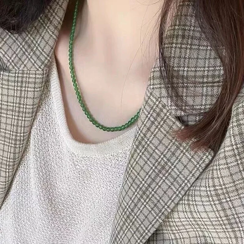 Natural Stone Necklace Natural Chalcedony Agate Necklace Women's Jewelry Necklaces On Offer Woman X701