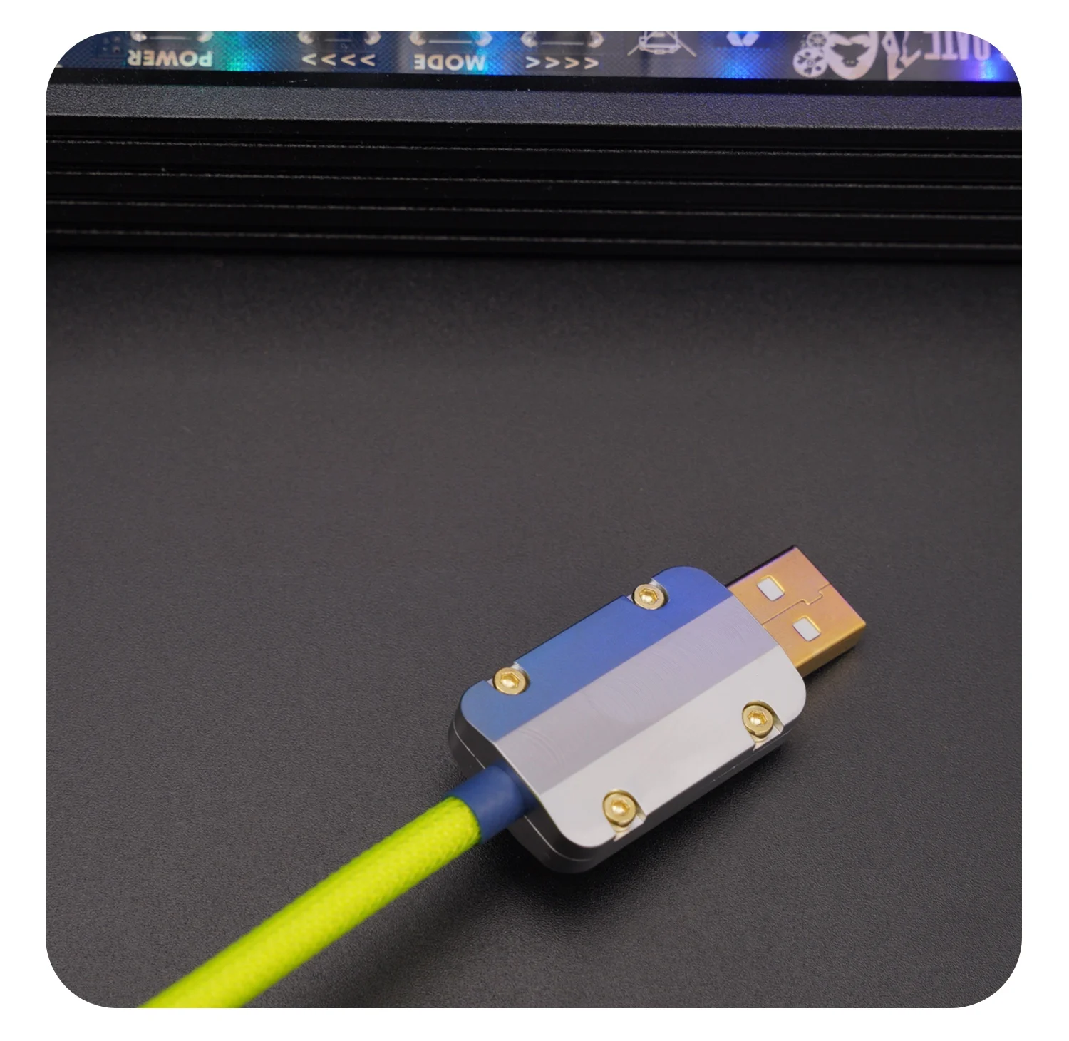 GeekBable handmade customized computer mechanical keyboard, aviation plug data cable,  theme SP keycap cable,usb cable type c