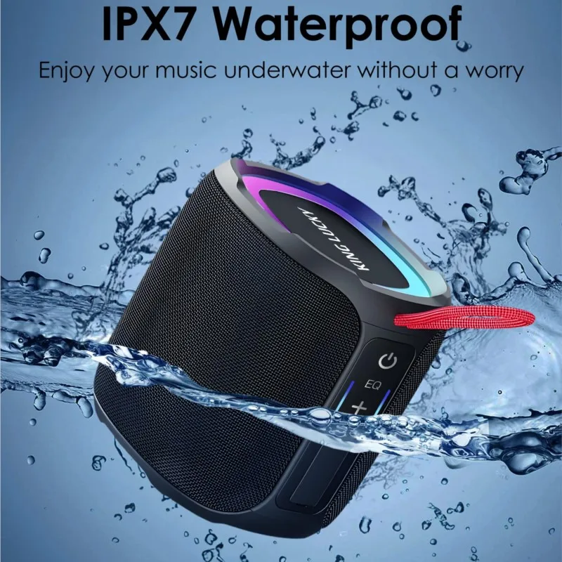 Kinglucky K50 Portable Wireless Bluetooth Speakers IPX7 Waterproof Outdoor Speaker with 30W Loud Stereo Sound Deep Bass 5000mAh