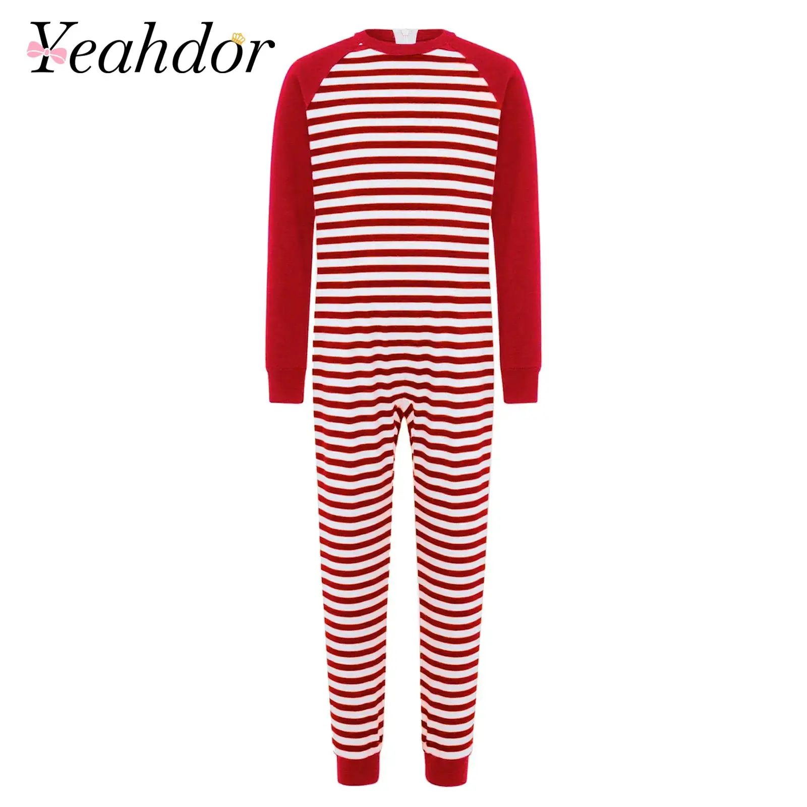 Kids Full Length Back Zipper Stripes Jumpsuit Boys Girls Long Sleeve Jumpsuits Special Needs Adaptive Clothing Teenager Clothes