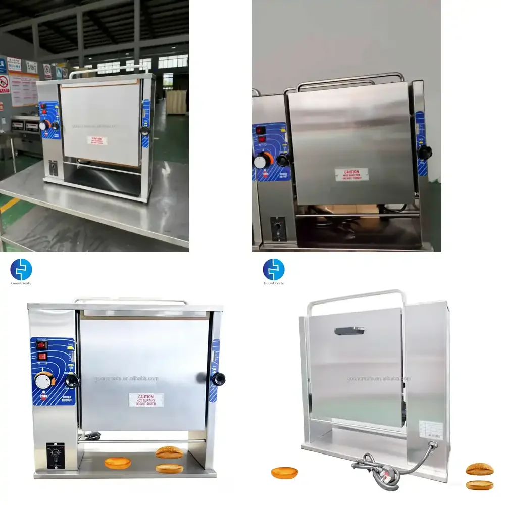 Burger Buns Bread Bagels Machine Vertical Contact Toaster 20-Second Toasting Speed Multi-Slice Heavy-Duty Toaster