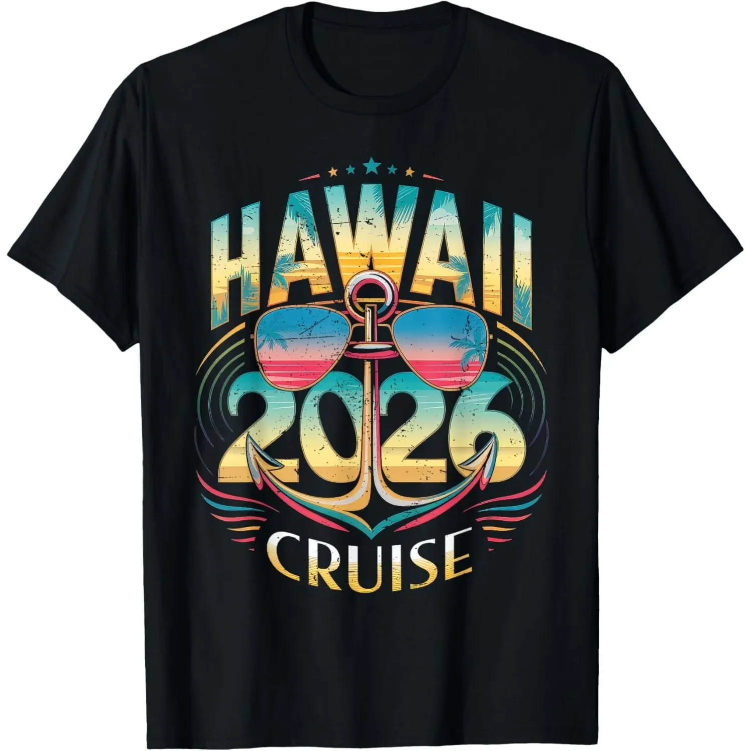 Hawaii Cruise 2026 Graphic Tee Vacation Trip Matching Family Group T-Shirt for Men