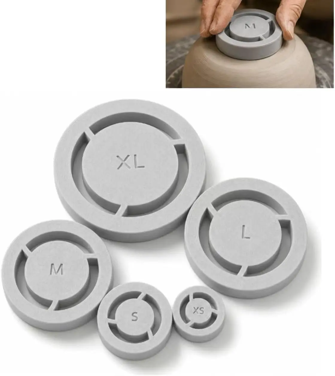 5 Sizes Pottery Foot Ring Template Consistent Base Ring Mold Lightweight Ceramic Clay Trimming Tool DIY Ceramic Making Supplies