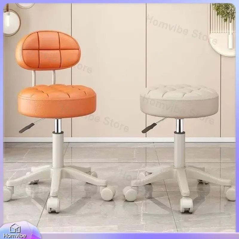 for Beauty Salon Stool Simple Makeup Chair Dining Seat Manicure Barber Shop Rolling Stool Salon Furniture Barber Chair