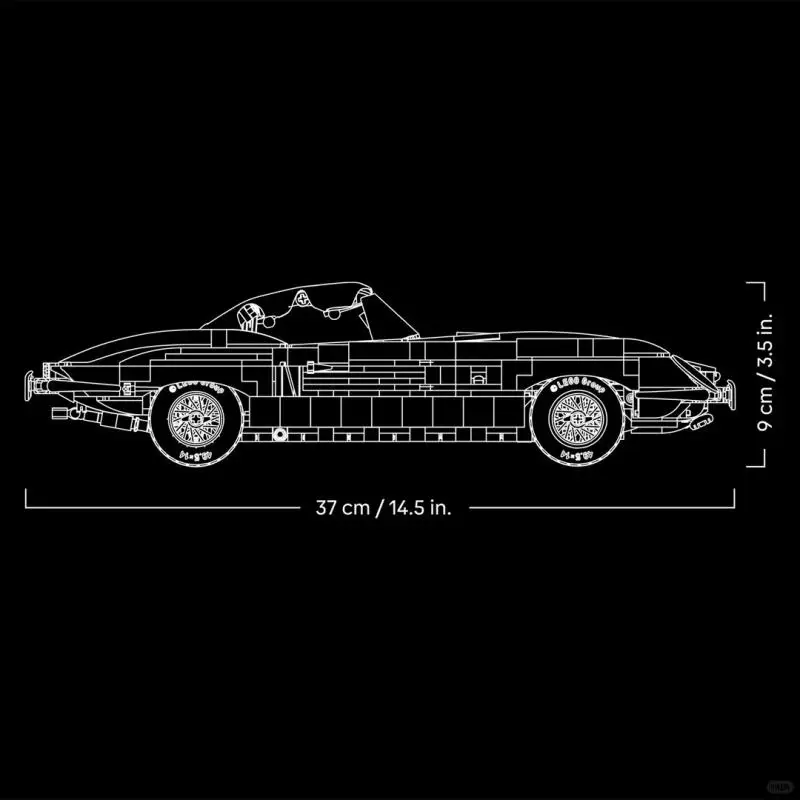 Fast Ship New Arrival Convertible Sports Car 1673PCS Jaguar Realistic Car Sets Toys for Car Lovers Birthday Christmas Gifts