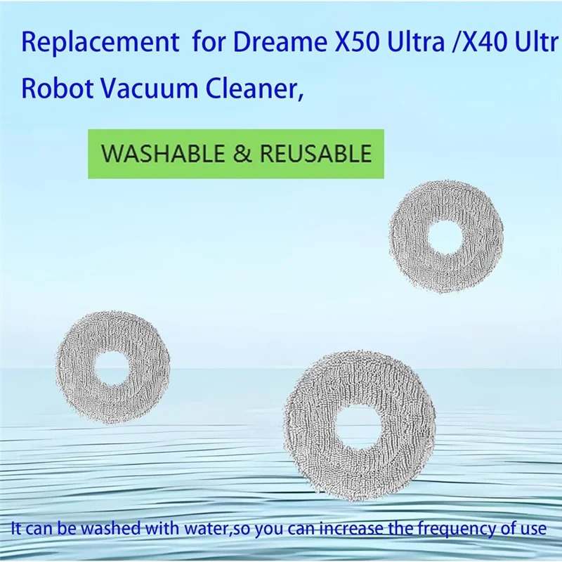 ABVI-мешки для пыли и подушечки для швабры, замена для Dreame X50 Ultra/X40 Ultra, робот-пылесос, мешки для пыли, подушечки для швабры
