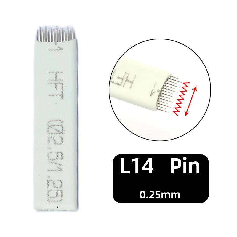 DDQ0.20mm Tebori Blades Needles Tattoo needles Permanent Makeup Needle 12 14 16 18 21 Manual Eyebrow Blades