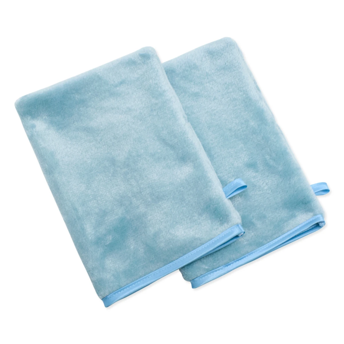 2Pc Flannel Makeup Remover Gloves Face Wash Mitts Home Makeup Remover Gloves Cleaning Face Mitts Face Accessory