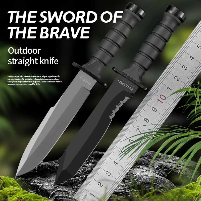 Outdoor Camping Knife, jungle adventure knife, mountaineering knife, multi-functional high hardness knife, survival knife knife