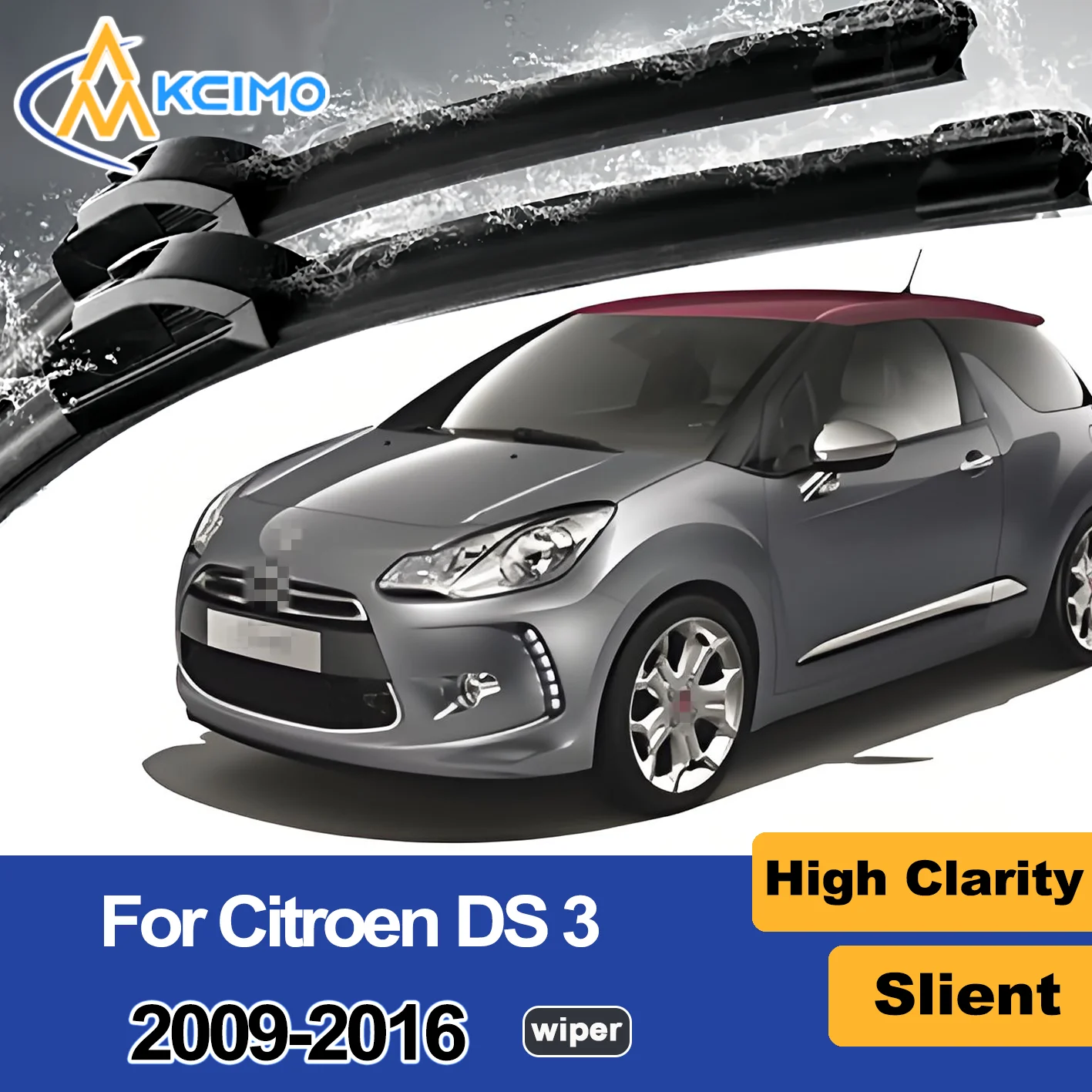 

2PCS New Front Windshield Wiper Blade for Citroen DS 3 2009-2016 Front Windshield Auto Wipers Blade Accessories 2016 2015 2014