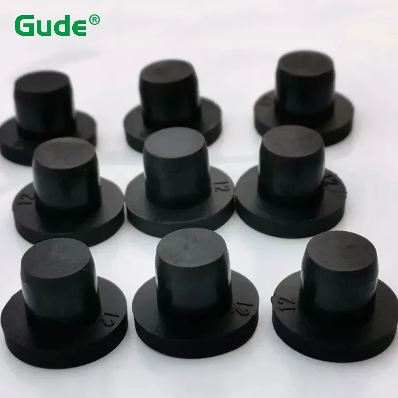 Black Solid Silicone Hole Caps 2mm-14mm T Type High Temperature Resistance Seal Hole Plugs Dust-proof Gasket Blanking End Caps