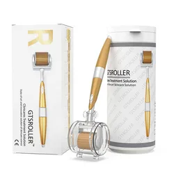 GTSROLLER 192 Derma Roller Stamp Punte in titanio 0.2/0.25/0.3mm Sistema di micro aghi Dermaroller Mesoterapia per la cura del viso Trattamento del corpo Crescita dei capelli Microneedling Mezoroller