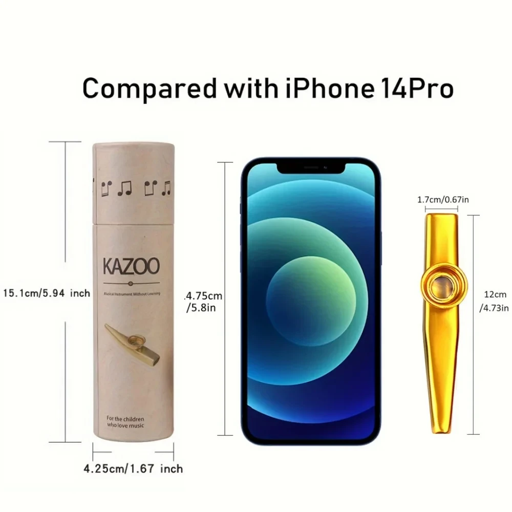 مزامير كازو من سبائك الألومنيوم الملونة من Miwayer مع غشاء قابل للفصل، آلات موسيقية متينة وخفيفة الوزن