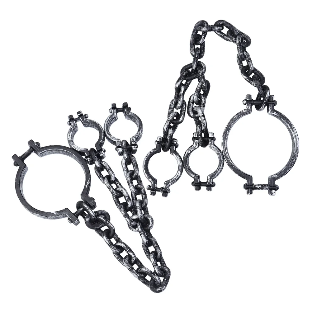 

2Pcs Halloween Shackles Plastic Wrist Handcuffs Prop Haunted House Scary Party Decorations Cosplay Performance