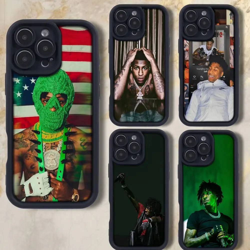 

W-WASW COOL Y-YoungBoyS emery Black Phone Case For iPhone 15,12,17,14,11,13,16,Pro,Air,Plus,Max,SE4,E Silicone Cover