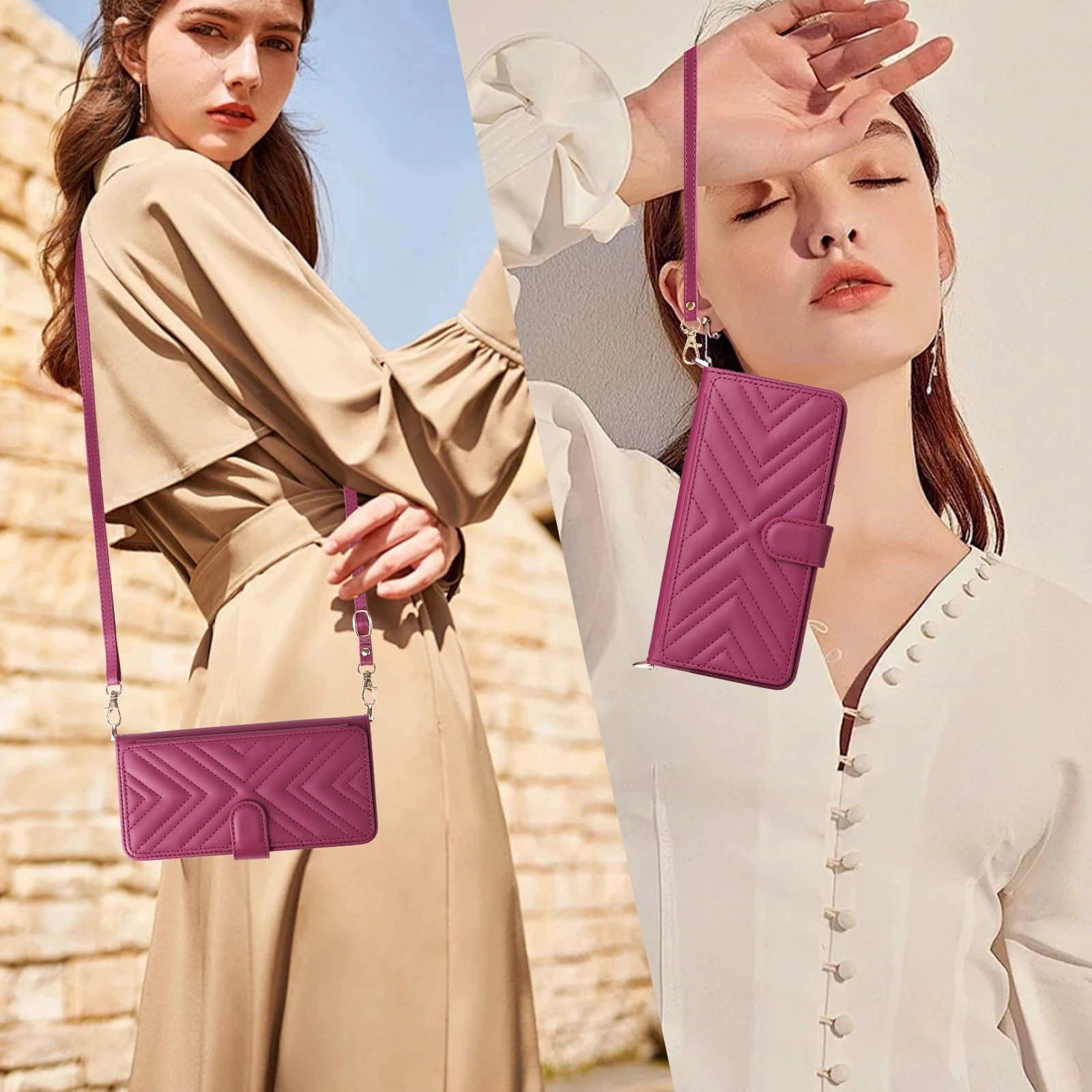 

Многофункциональный чехол через плечо, новая кожаная сумка для телефона для Oukitel C59/C59 Pro Magsafe, кошелек с клапаном, защитный чехол с отделением для карт